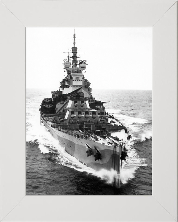 HMS Howe 32 Royal Navy King George V class battleship Photo Print or Framed Print - Hampshire Prints