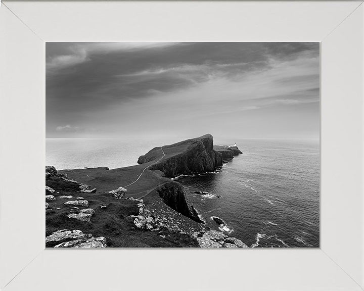 Neist Point Lighthouse Isle of Skye Black and white Photo Print - Canvas - Framed Photo Print - Hampshire Prints