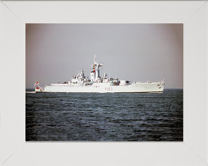 HMS Lowestoft F103 Royal Navy Rothesay class frigate Photo Print or Framed Print - Hampshire Prints