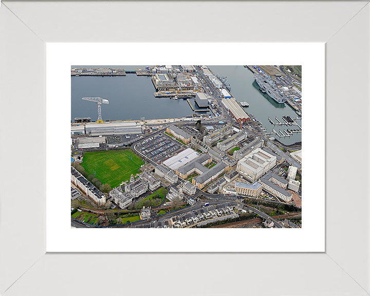 HMS Drake shore establishment Aerial Photo Print or Framed Photo Print - Hampshire Prints