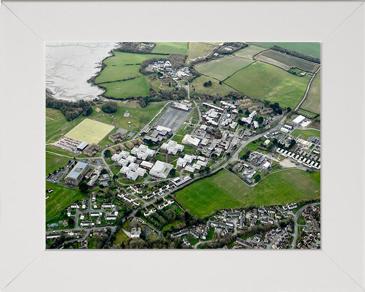 HMS Raleigh Royal Navy basic training establishment Aerial Photo Print or Framed Photo Print - Hampshire Prints