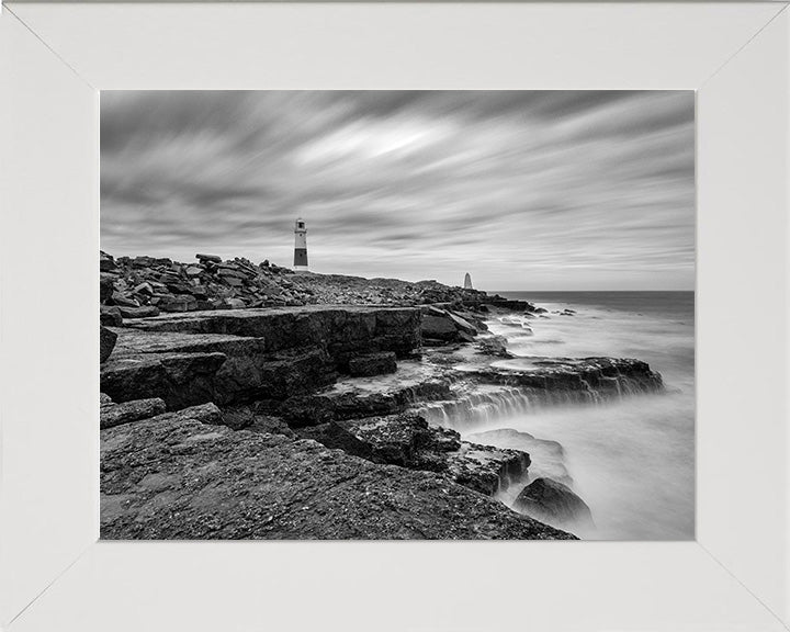 Portland Bill Lighthouse Dorset black and white Photo Print - Canvas - Framed Photo Print - Hampshire Prints