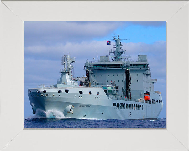 RFA Tidespring A136 | Photo Print | Framed Print | Tide class | Tanker | Royal Fleet Auxiliary Hampshire Prints 10 x 8 White Frame No