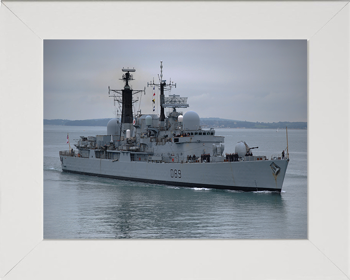 HMS Exeter D89 | Photo Print | Framed Print | Poster | Type 42 | Destroyer | Royal Navy Posters, Prints, & Visual Artwork Hampshire Prints 10 x 8 White Frame No