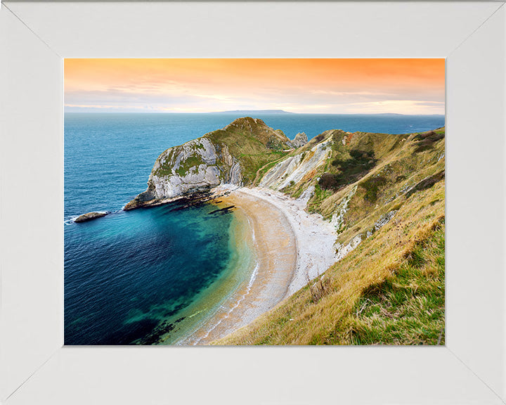 Man O'War Beach Dorset at sunset Photo Print - Canvas - Framed Photo Print - Hampshire Prints