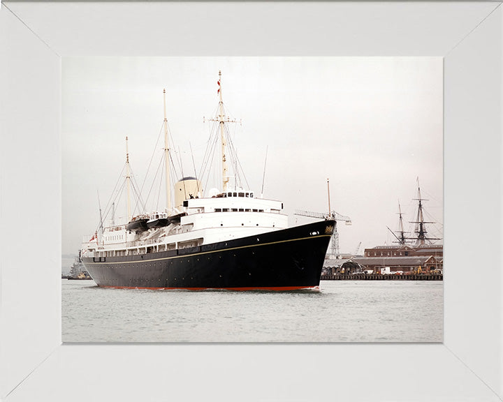 HMY Britannia Royal Yacht Leaving Portsmouth Photo Print or Framed Print - Hampshire Prints