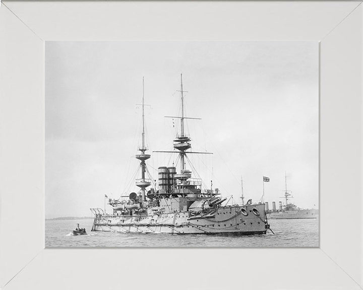 HMS Mars (1896) Royal Navy Majestic class pre dreadnought battleship Photo Print or Framed Print - Hampshire Prints