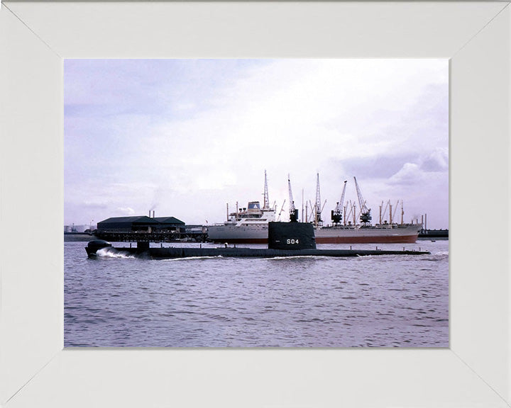 HMS Grampus S04 Royal Navy Porpoise class Submarine Photo Print or Framed Print - Hampshire Prints