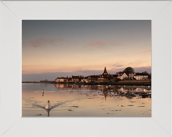 Bosham Quay West Sussex swans at sunrise Photo Print - Canvas - Framed Photo Print - Hampshire Prints