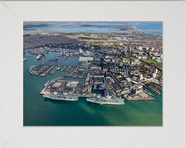 Portsmouth Royal Navy Dockyard from above Photo Print or Framed Photo Print - Hampshire Prints