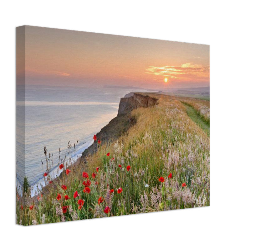 Atherfield bay isle of wight at sunset Photo Print - Canvas - Framed Photo Print - Hampshire Prints