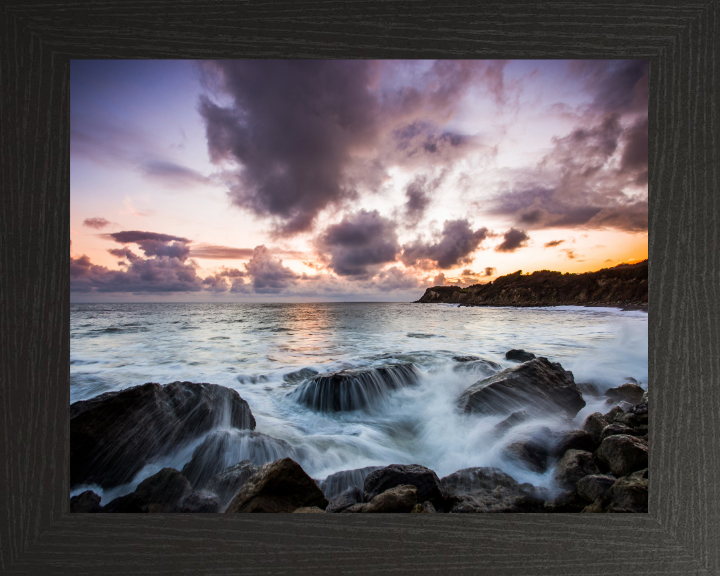 Binnel Bay Isle of Wight at sunset Photo Print - Canvas - Framed Photo Print - Hampshire Prints