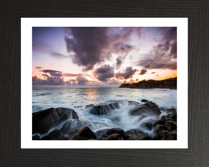 Binnel Bay Isle of Wight at sunset Photo Print - Canvas - Framed Photo Print - Hampshire Prints