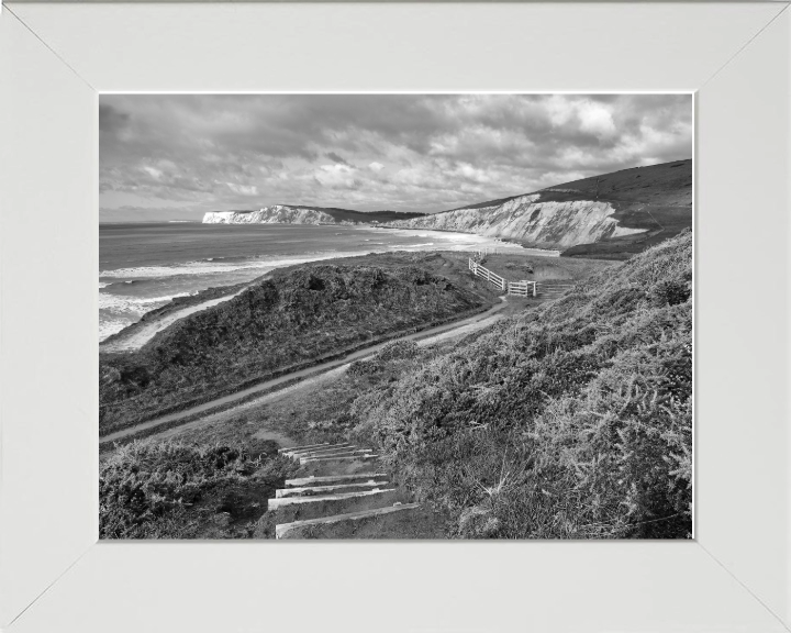 Compton isle of wight in Black and white Photo Print - Canvas - Framed Photo Print - Hampshire Prints