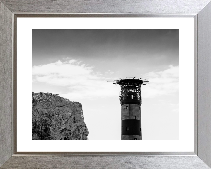 the needles lighthouse in black and white Photo Print - Canvas - Framed Photo Print - Hampshire Prints
