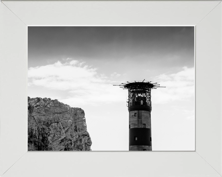 the needles lighthouse in black and white Photo Print - Canvas - Framed Photo Print - Hampshire Prints