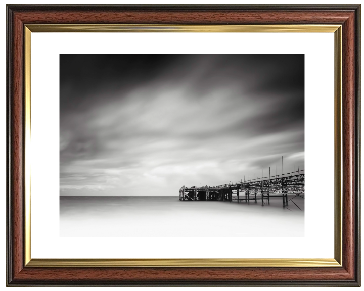 totland pier isle of wight in black and white  Photo Print - Canvas - Framed Photo Print - Hampshire Prints