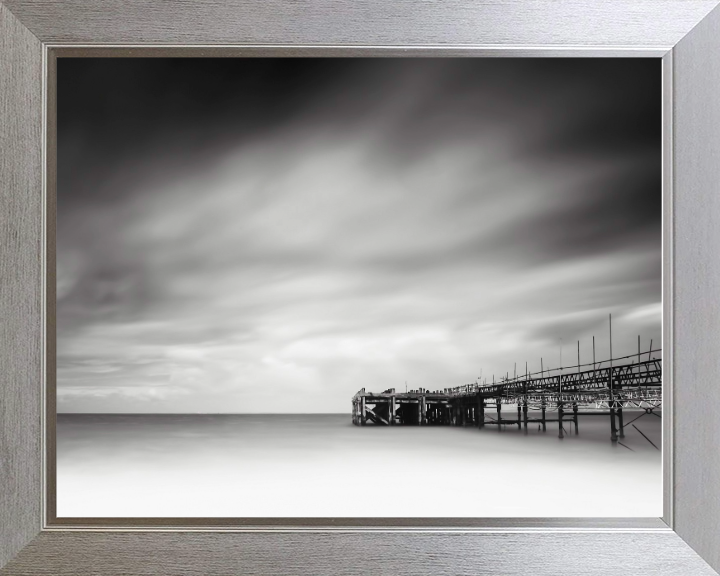 totland pier isle of wight in black and white  Photo Print - Canvas - Framed Photo Print - Hampshire Prints