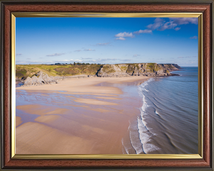Three Cliffs Bay beach Wales Photo Print - Canvas - Framed Photo Print - Hampshire Prints