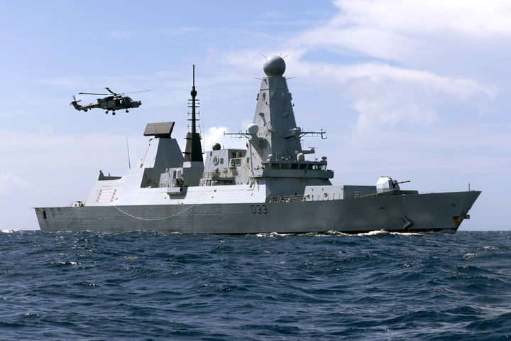 HMS Dauntless D33 Royal Navy Type 45 destroyer Photo Print or Framed Print - Hampshire Prints