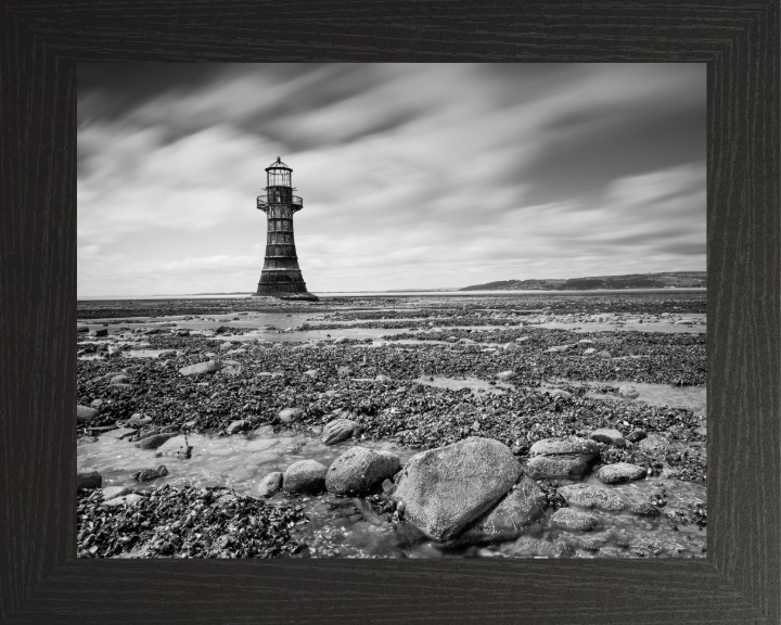 Whiteford Point Lighthouse Wales black and white Photo Print - Canvas - Framed Photo Print - Hampshire Prints