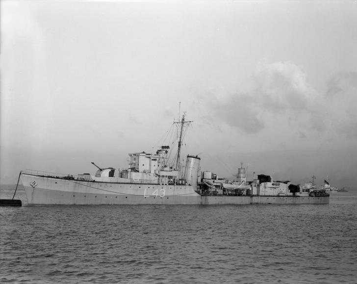 HMS Blackmore L43 Royal Navy Hunt class escort destroyer Photo Print or Framed Print - Hampshire Prints