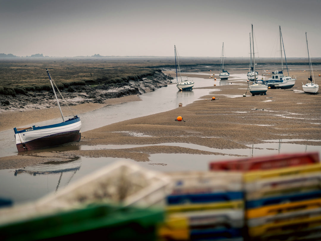 Wells-next-the-Sea Norfolk at low tide Photo Print - Canvas - Framed Photo Print - Hampshire Prints