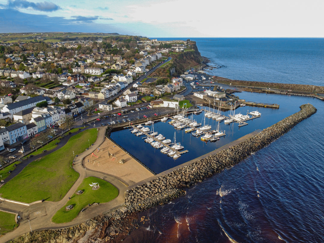 Ballycastle Harbour Antrim Northern Ireland from above Photo Print - Canvas - Framed Photo Print - Hampshire Prints