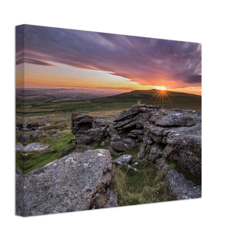 Dartmoor national park Devon at sunset Photo Print - Canvas - Framed Photo Print - Hampshire Prints