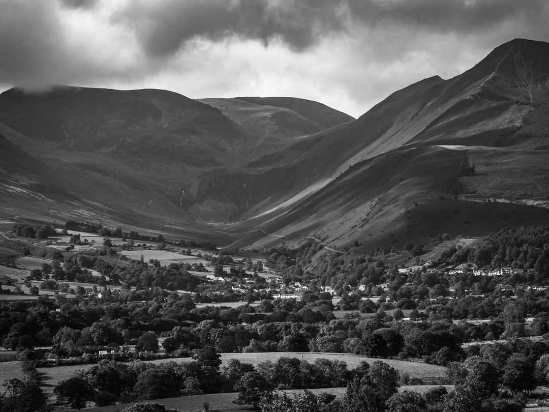 Keswick the Lake District Cumbria black and white Photo Print - Canvas - Framed Photo Print - Hampshire Prints