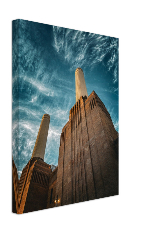 looking up at Battersea Power Station London Photo Print - Canvas - Framed Photo Print - Hampshire Prints