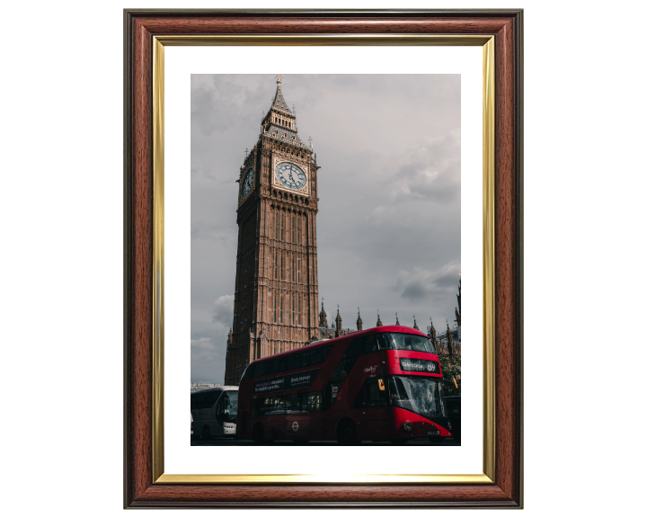 Big Ben and red London bus Photo Print - Canvas - Framed Photo Print - Hampshire Prints