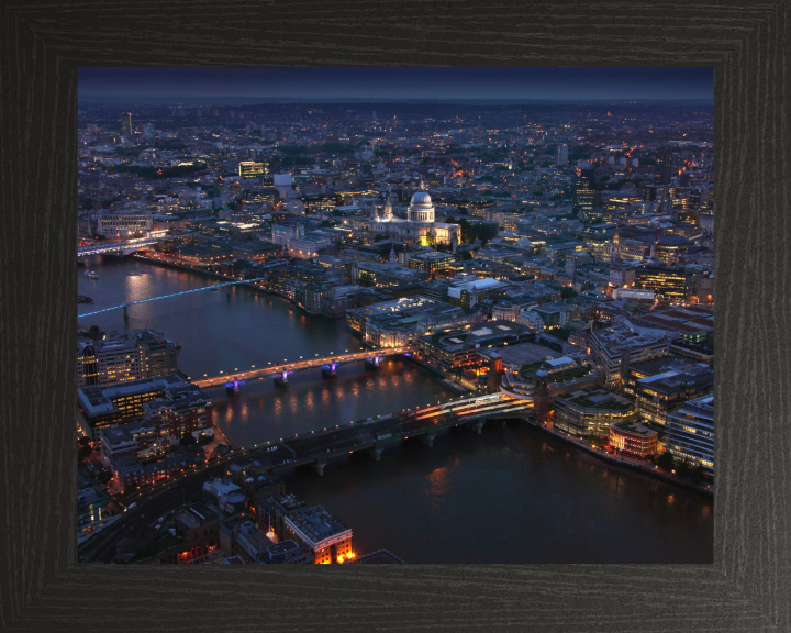 London at night from above Photo Print - Canvas - Framed Photo Print - Hampshire Prints