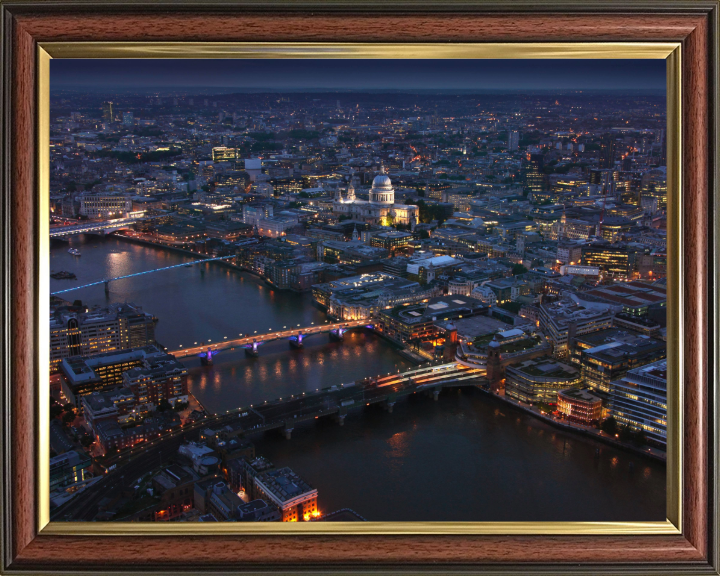 London at night from above Photo Print - Canvas - Framed Photo Print - Hampshire Prints