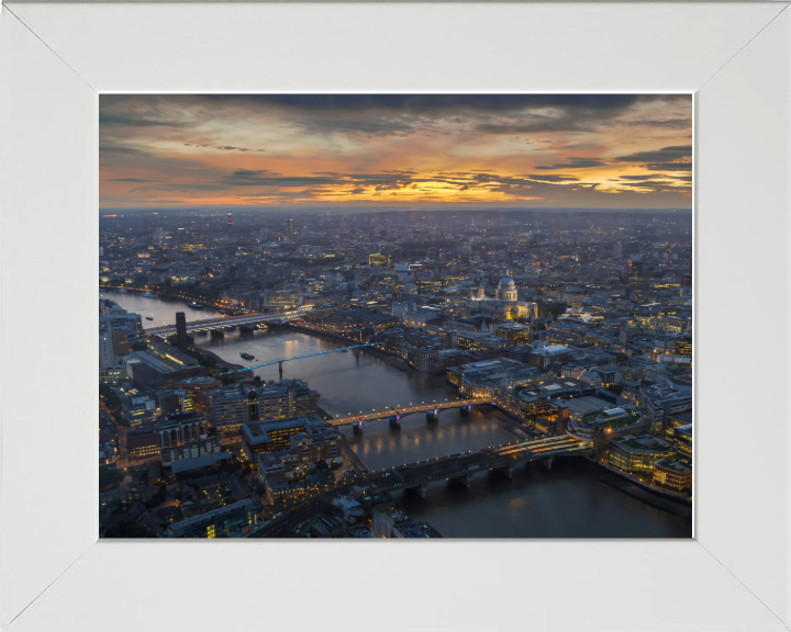 river thames from above at sunset Photo Print - Canvas - Framed Photo Print - Hampshire Prints