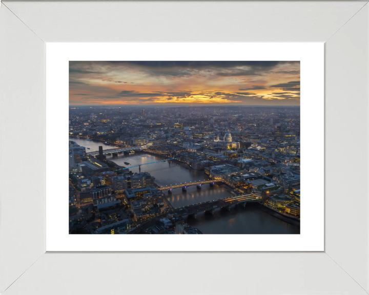 river thames from above at sunset Photo Print - Canvas - Framed Photo Print - Hampshire Prints