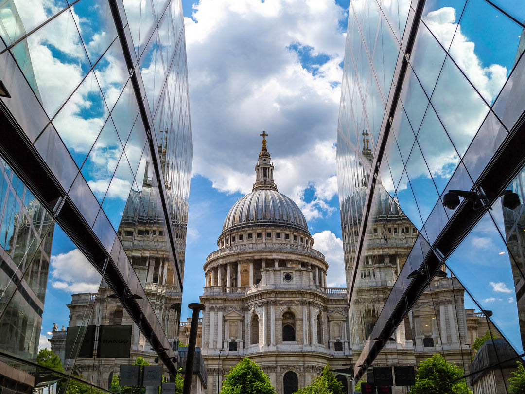 St Paul's cathedral reflections London Photo Print - Canvas - Framed Photo Print - Hampshire Prints