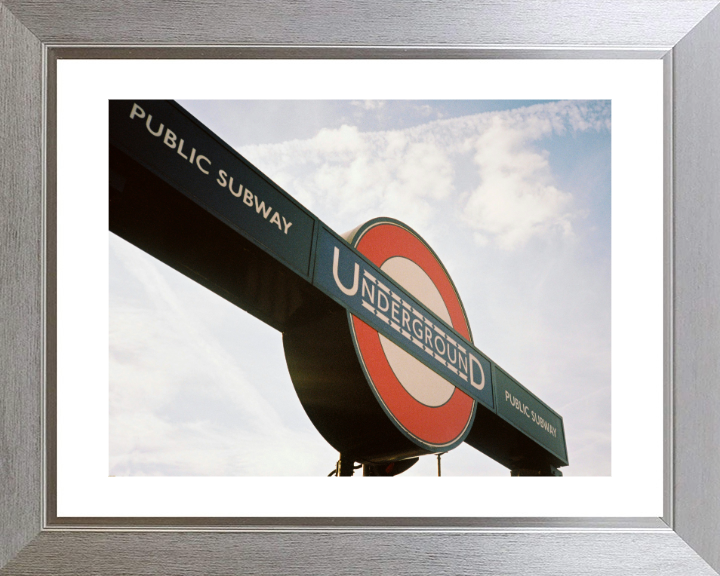 a sign for the London Underground Photo Print - Canvas - Framed Photo Print - Hampshire Prints