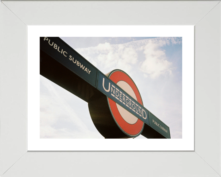 a sign for the London Underground Photo Print - Canvas - Framed Photo Print - Hampshire Prints