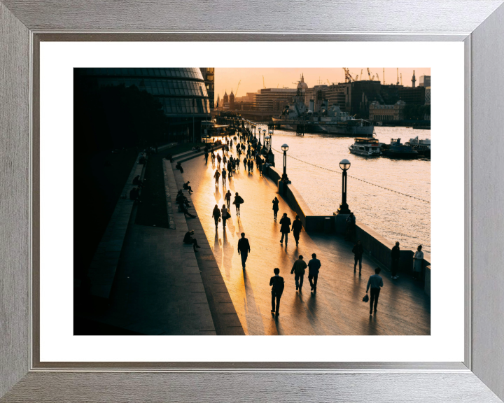 Sunset by The River Thames London Photo Print - Canvas - Framed Photo Print - Hampshire Prints