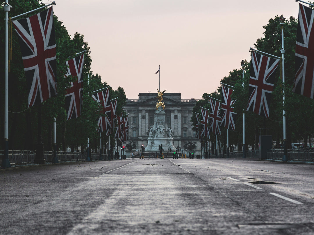 Union jack flags at Buckingham Palace London Photo Print - Canvas - Framed Photo Print - Hampshire Prints