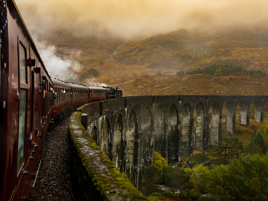 Glenfinnan Viaduct Scotland from a steam train Photo Print - Canvas - Framed Photo Print - Hampshire Prints