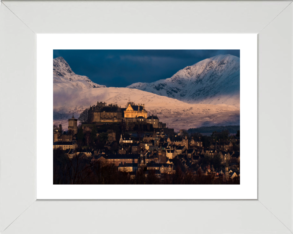 Stirling Castle Scotland at sunset Photo Print - Canvas - Framed Photo Print - Hampshire Prints