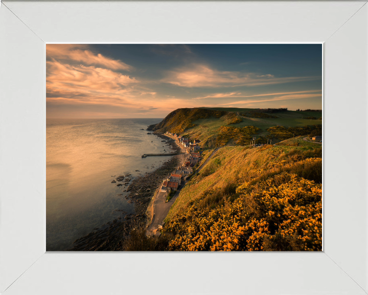 Crovie Aberdeenshire Scotland at sunset Photo Print - Canvas - Framed Photo Print - Hampshire Prints