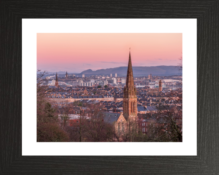Glasgow scotland at sunset Photo Print - Canvas - Framed Photo Print - Hampshire Prints