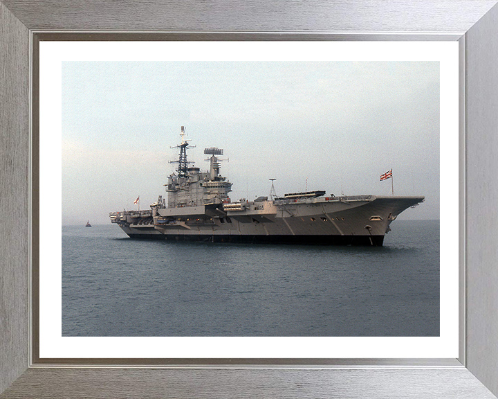 HMS Hermes R12 Royal Navy Centaur class Aircraft carrier Photo Print or Framed Print - Hampshire Prints