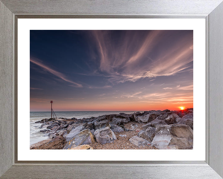 Goring-by-Sea Beach West Sussex at sunset Photo Print - Canvas - Framed Photo Print - Hampshire Prints
