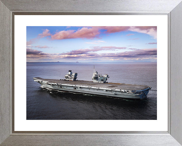 HMS Prince of Wales R09 Royal Navy Queen Elizabeth Class aircraft carrier Photo Print or Framed Print - Hampshire Prints