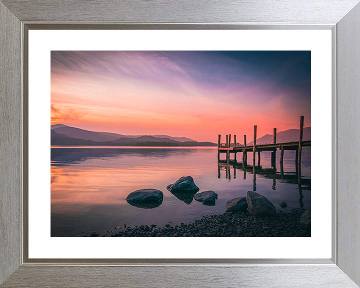 Derwentwater the Lake District Cumbria at sunset Photo Print - Canvas - Framed Photo Print - Hampshire Prints