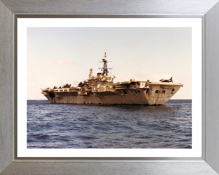 HMS Hermes R12 Royal Navy Centaur class Aircraft carrier Photo Print or Framed Print - Hampshire Prints